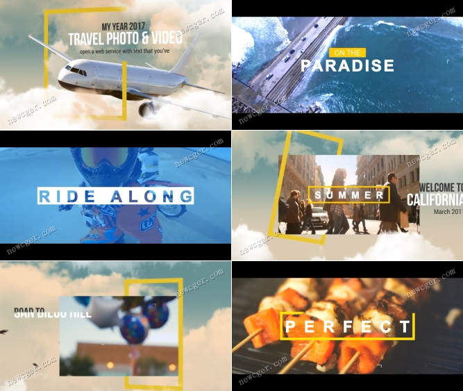旅游或旅行主题的影像宣传展示视频AE模板