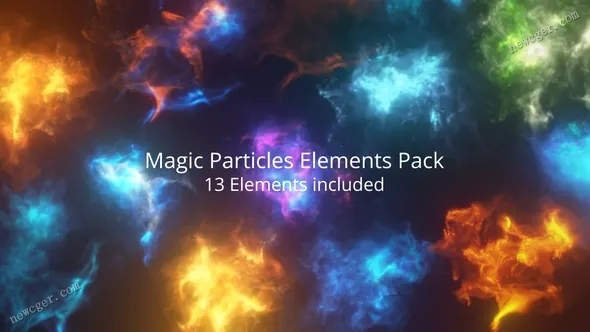 13个奇幻的魔法粒子烟雾特效元素视频素材