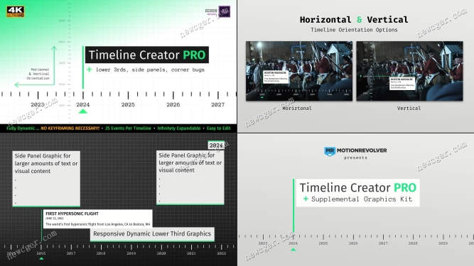 超棒的时间线标尺创建神器ae模板 多属性可自定义 Ae模板 新cg儿 Newcger