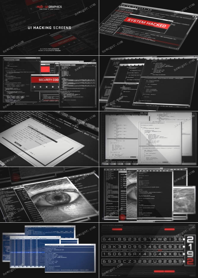 模拟黑客入侵的屏幕效果AE模板.jpg