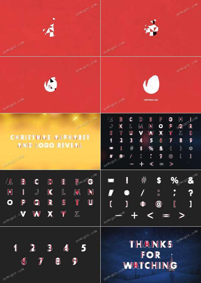圣诞节标志和字母动画AE模板.jpg
