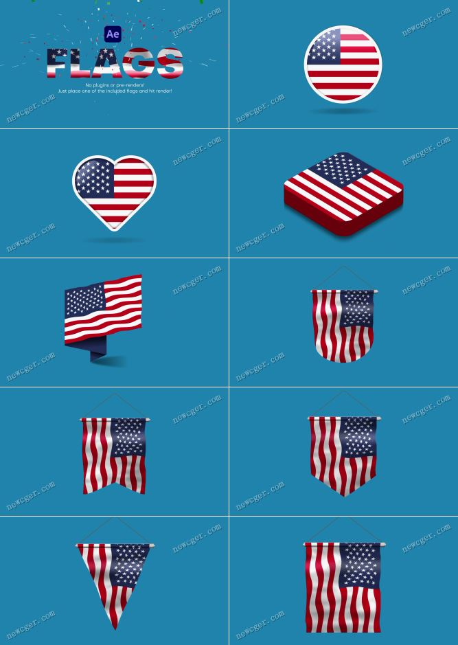 各种国旗动画AE模板.jpg