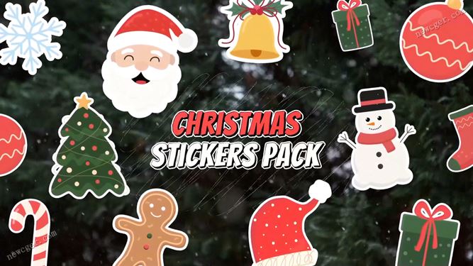 卡通圣诞节贴纸AE模板.jpg 卡通圣诞节贴纸AE模板.jpg