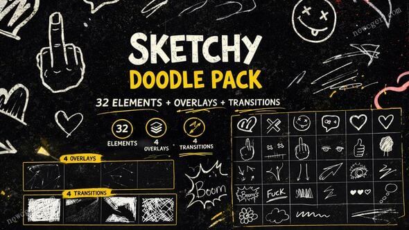 手绘涂鸦元素包AE模板.jpg
