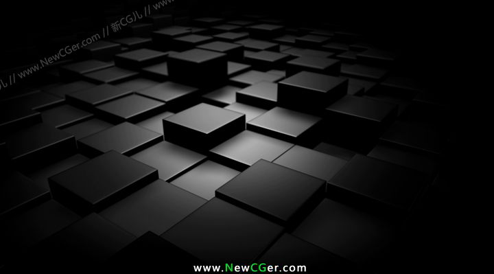 创意黑色方块运动地表循环视频素材bizarre surface