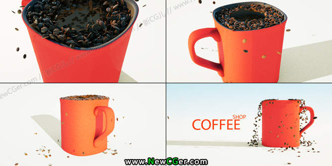 三维效果的咖啡豆与咖啡杯AE模板.jpg