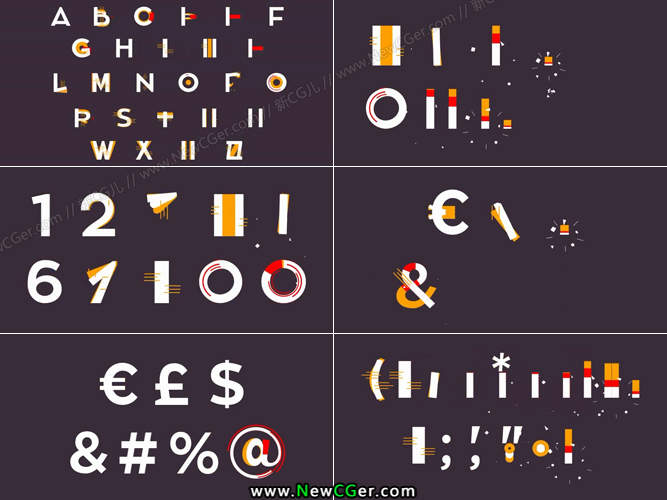 可爱的字母字体动画AE模板.jpg