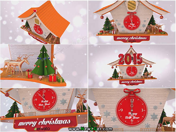 温馨的圣诞小屋和时钟AE模板.jpg