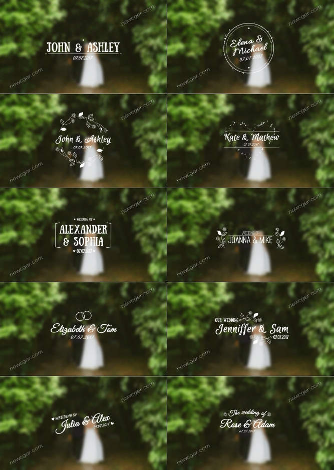 婚礼用的文字标题AE模板.jpg